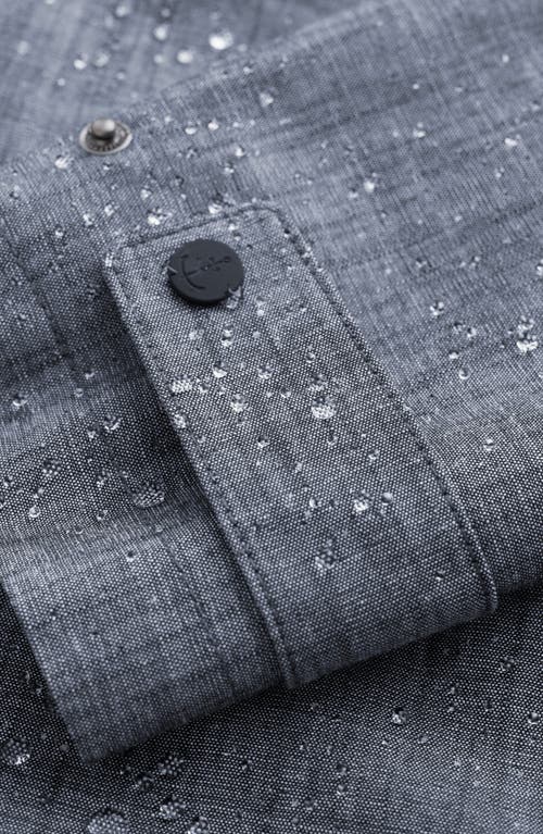 Seasalt Cornwall Cloudburst Waterproof Organic Cotton Coat In Light Wash Wave