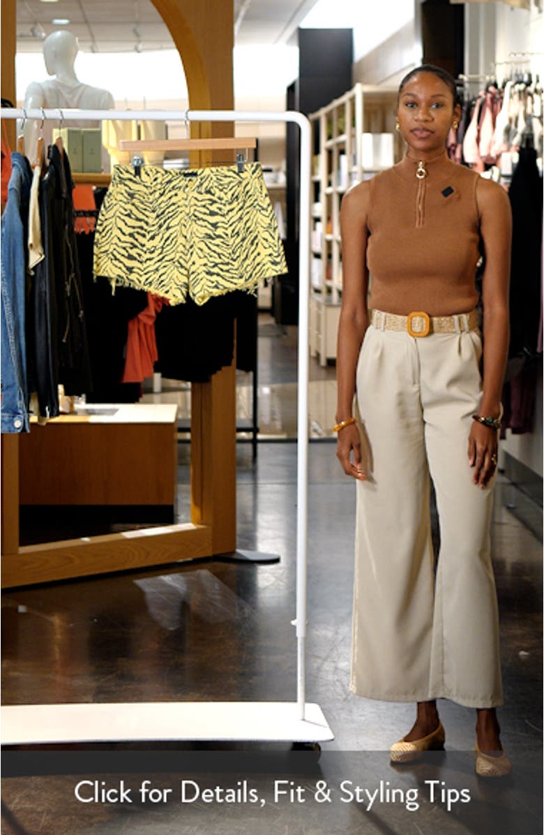 The Tomcat Kick Fray Hem Denim Shorts, sales video thumbnail