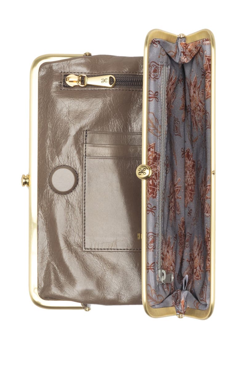 HOBO Lauren Embossed Leather Double Frame Clutch, Alternate, color,