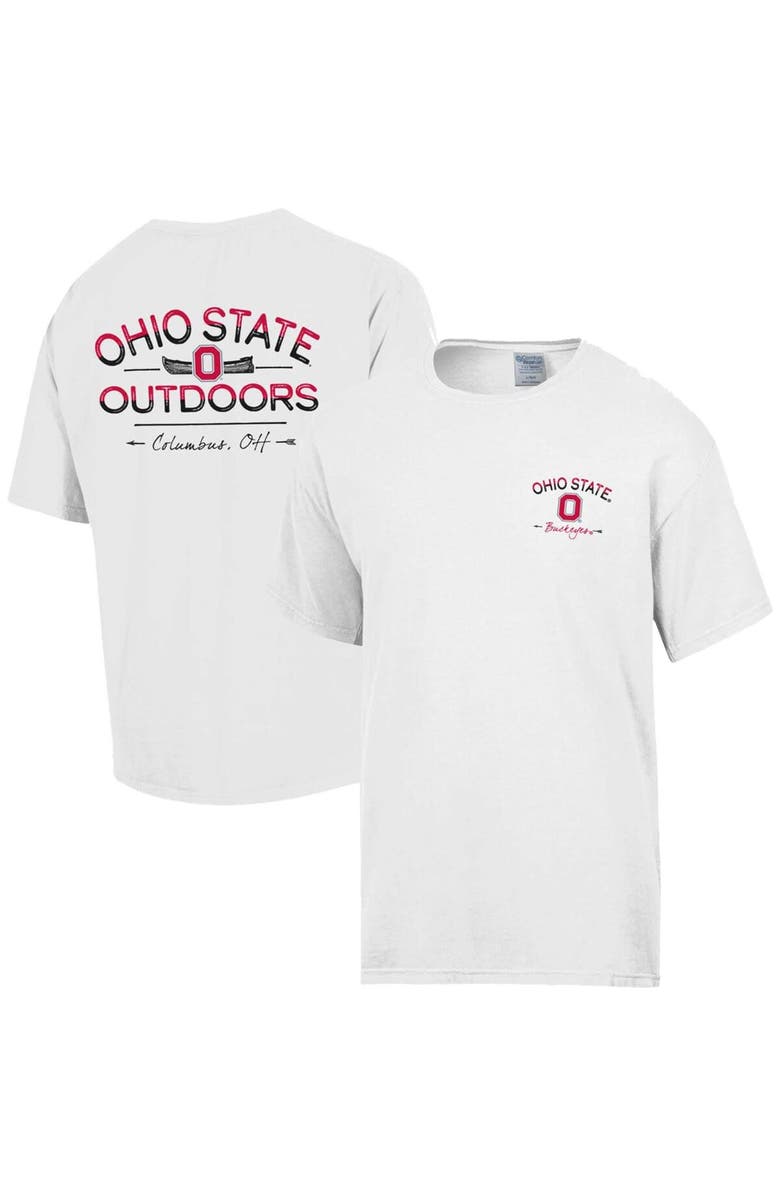 Comfort Wash Men's Comfort Wash White Ohio State Buckeyes Great Outdoors T-Shirt, Alternate, color, 