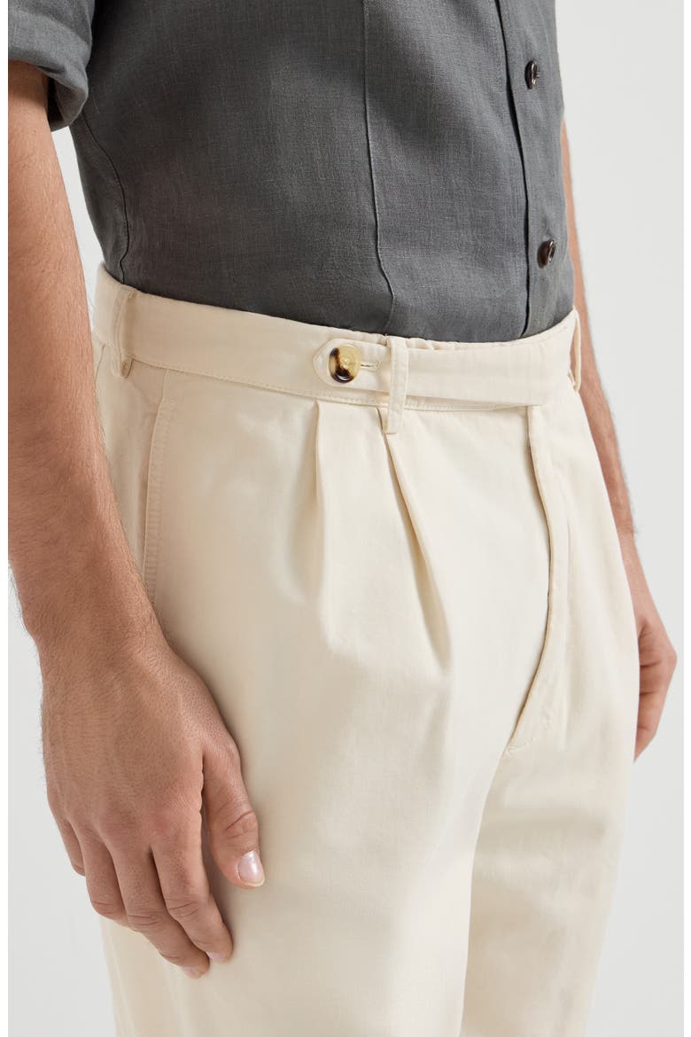 Bermuda shorts with pleats, Alternate, color, Off-White