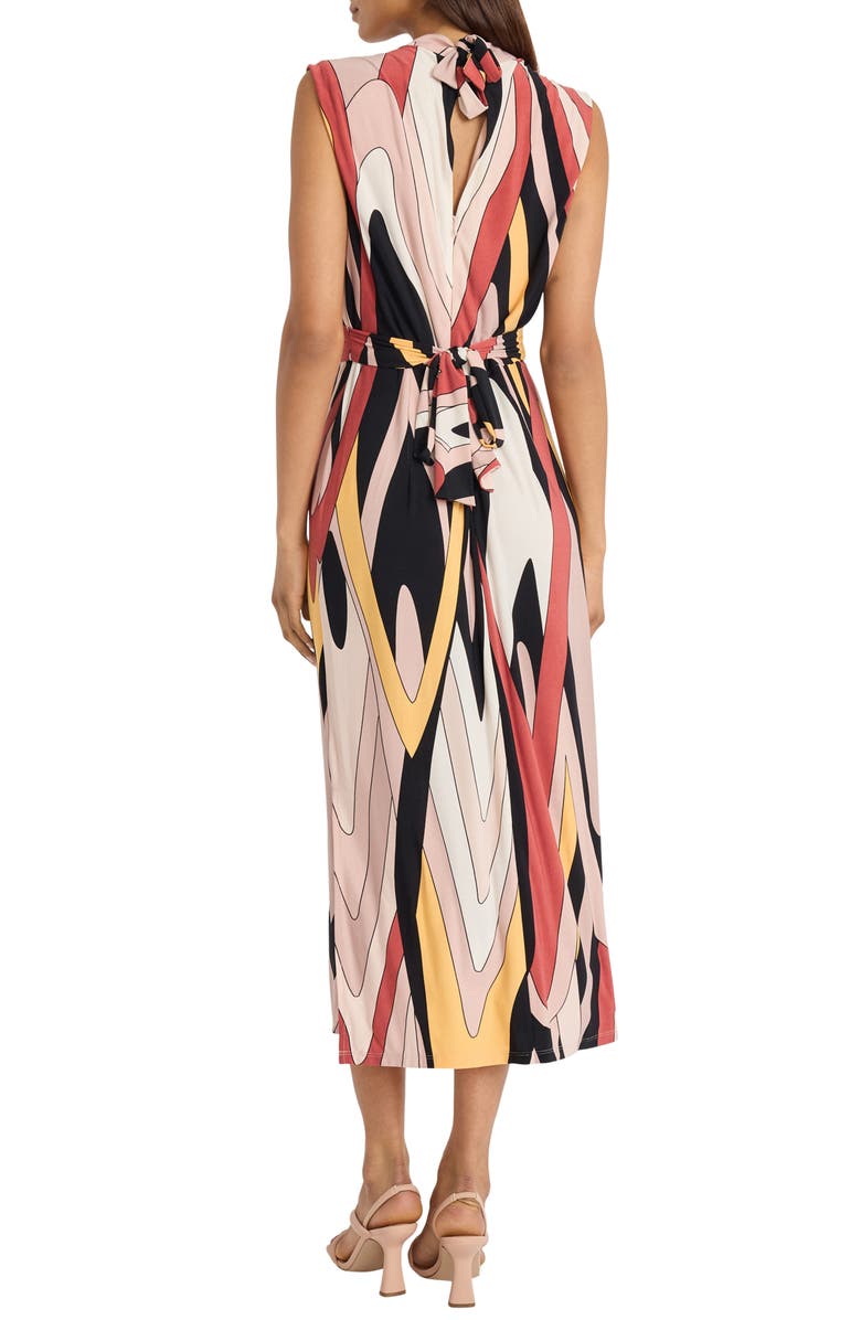 DONNA MORGAN FOR MAGGY Geometric Sleeveless Midi Dress, Alternate, color,