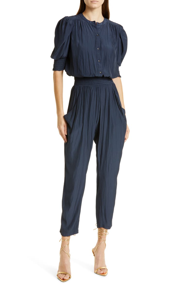 Ramy Brook Tracey Puff Sleeve Jumpsuit, Main, color, 