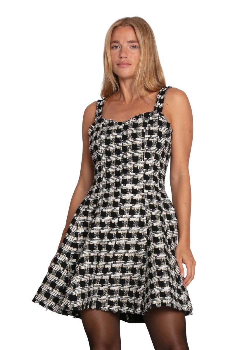 Belle & Bloom Die For You Mini Dress, Alternate, color, Black/Grey