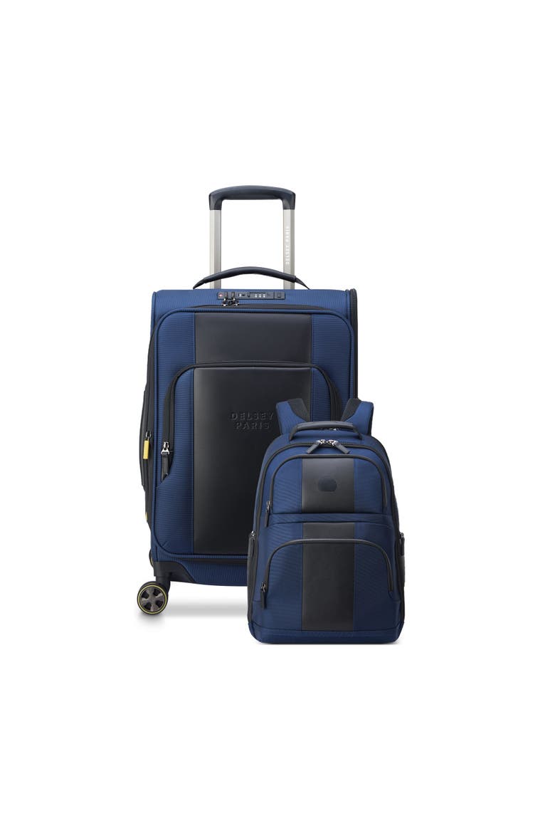 Wagram 2 Piece Set - 20" Carry-On Spinner & 15.6" Laptop Backpack, Main, color, Navy
