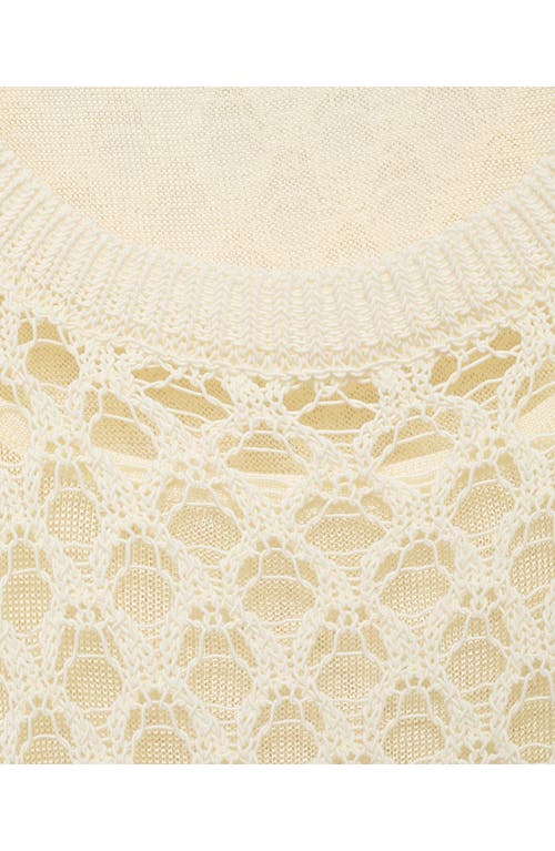 Mango Openwork Tank In White