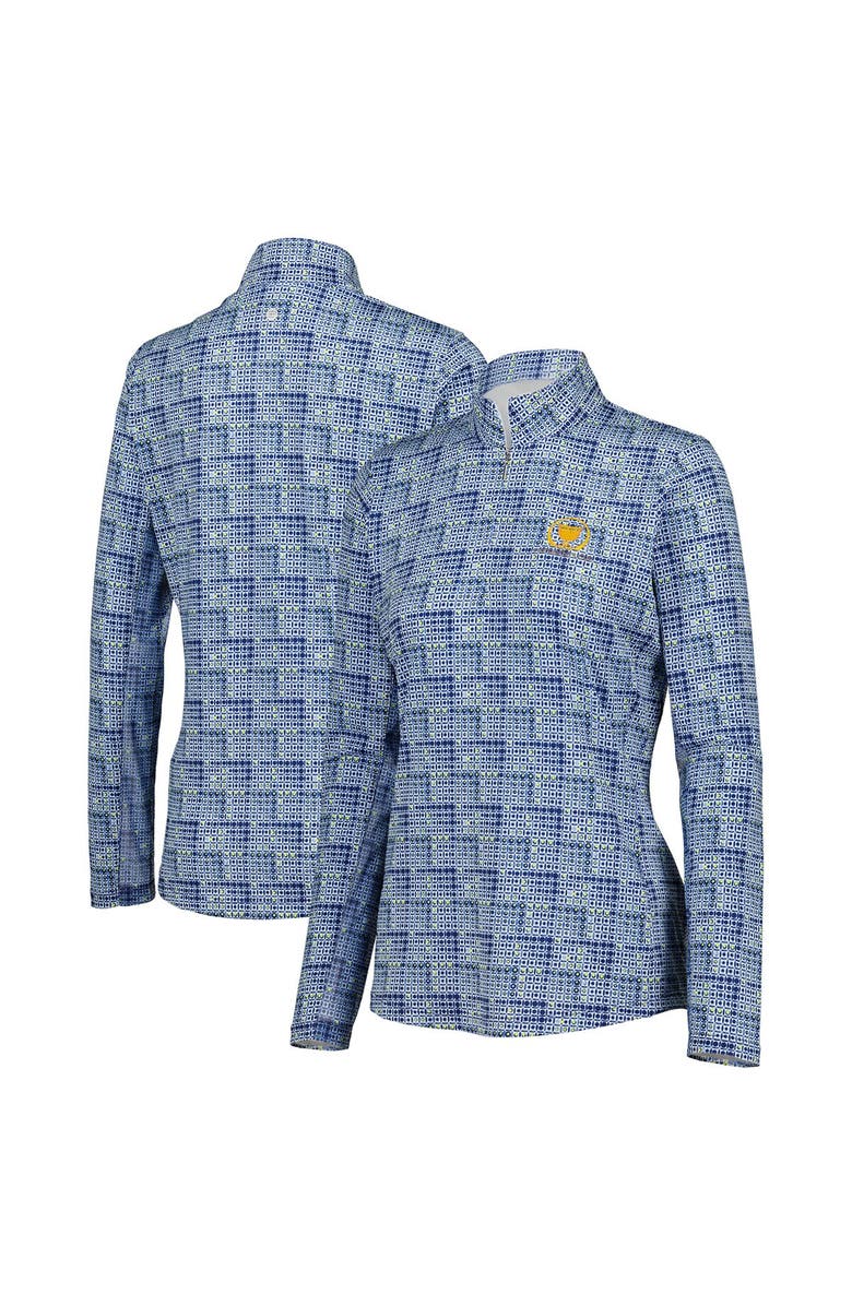 EPNY Women's EPNY  Blue 2024 Presidents Cup  Broken Geometric Print Quarter-Zip Pullover Top, Main, color, 