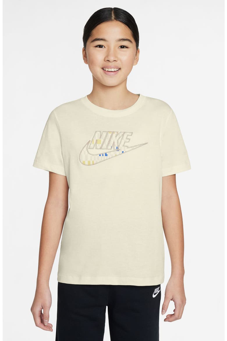 Kids' Club Futura Appliqué T-Shirt, Main, color, SOFT PEARL