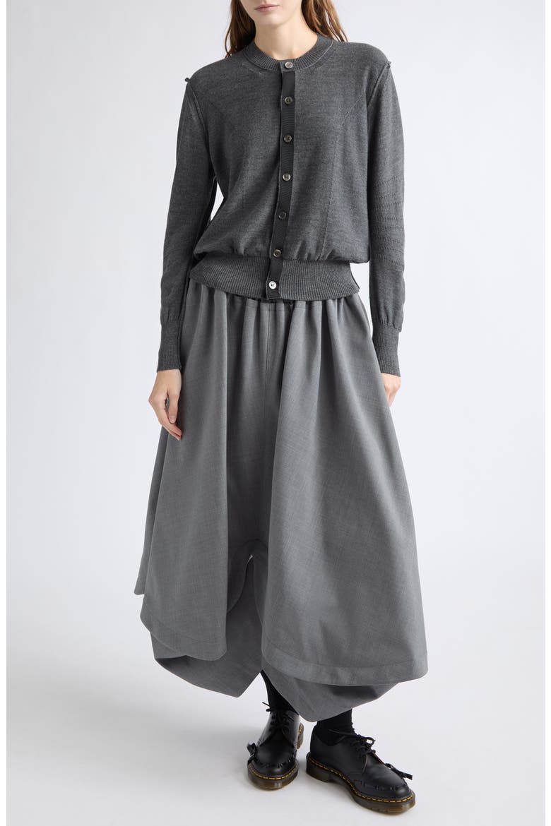 Worsted Wool Cardigan, Alternate, color, TOP GRAY