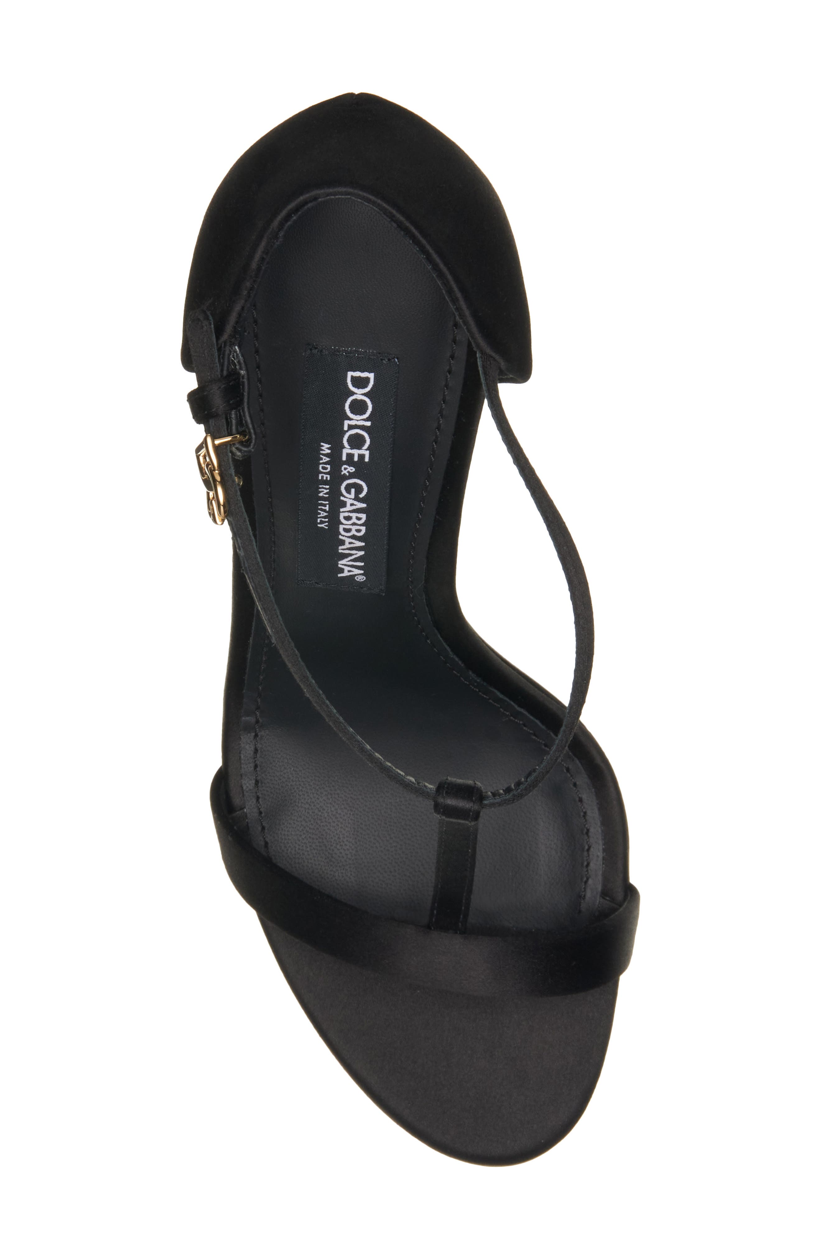 Dolce&Gabbana Keira T-Bar Sandal, Alternate, color, 80999 Nero