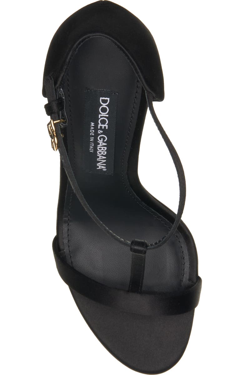Dolce&Gabbana Keira T-Bar Sandal, Alternate, color, 80999 Nero