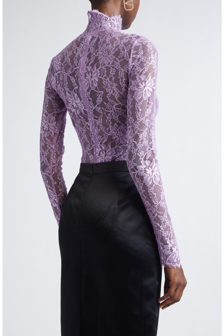 Sheer Lace Bodysuit, Alternate, color, PURPLE