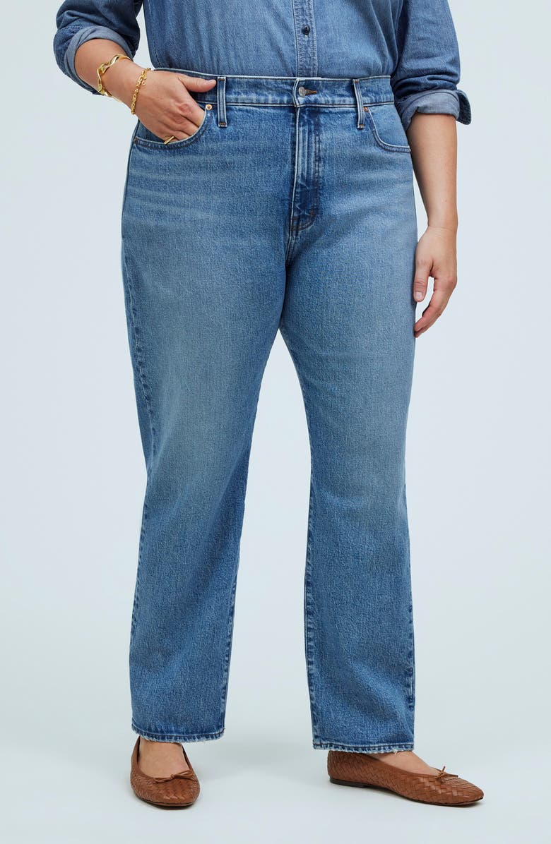 Madewell '90s High Waist Crop Straight Leg Jeans, Alternate, color,