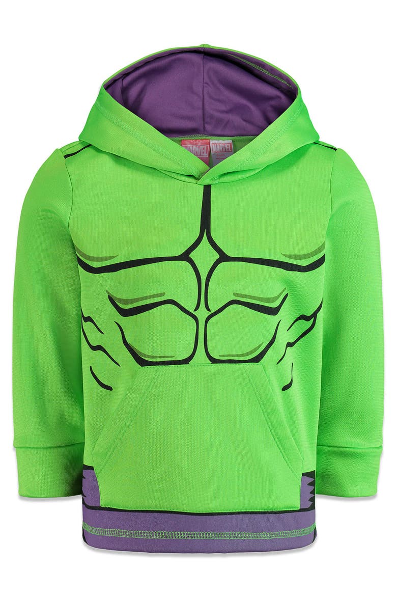 Avengers The Hulk Cosplay Fleece Hoodie, Main, color, Green Hulk