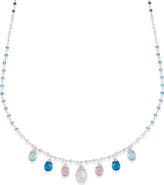 SAMUEL B. Sterling Silver Multi-Gemstone Station Necklace
