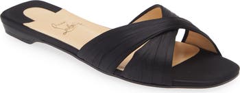 サンダル・ミュール Nicol is Back Christian Louboutin NICOLE IS BACK 85 Crepe Silk Mules