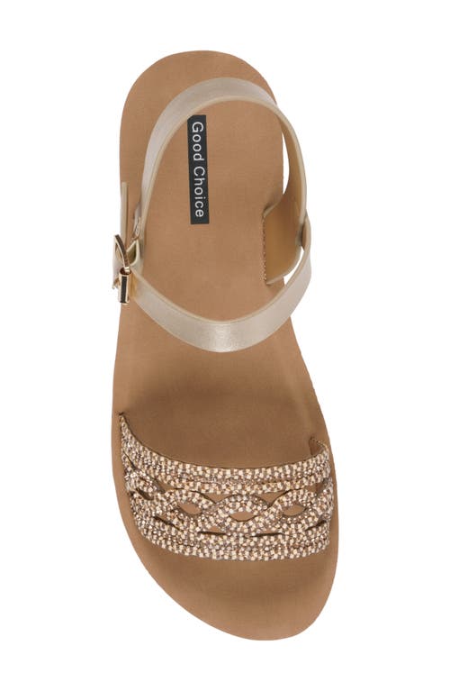 Gc Shoes Faye Ankle Strap Sandal In Gold