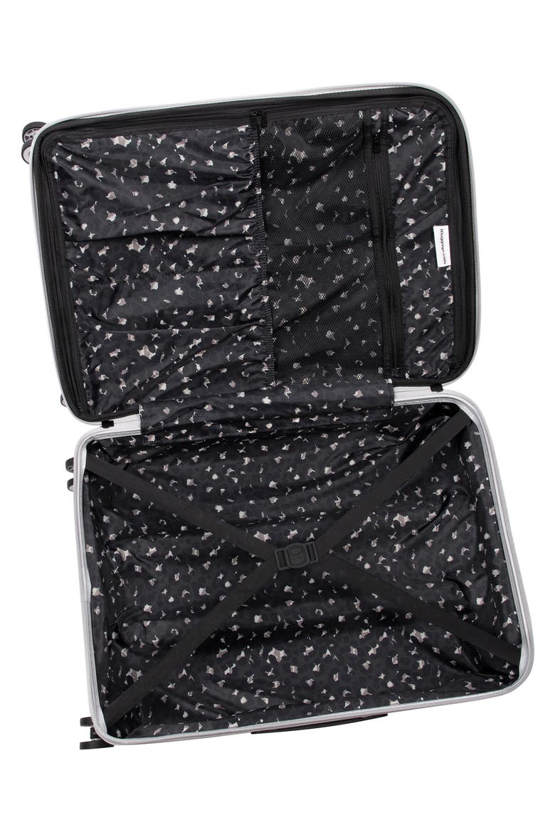 Glitzy 27-Inch Hardside Spinner Suitcase, Alternate, color, METALLIC MICROCHIP