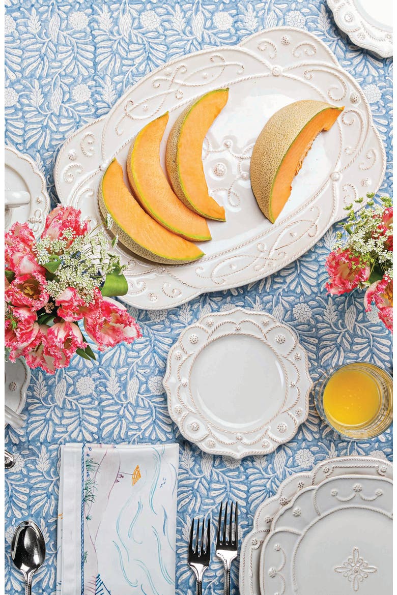 Jardins du Monde Ceramic Platter, Alternate, color, WHITEWASH