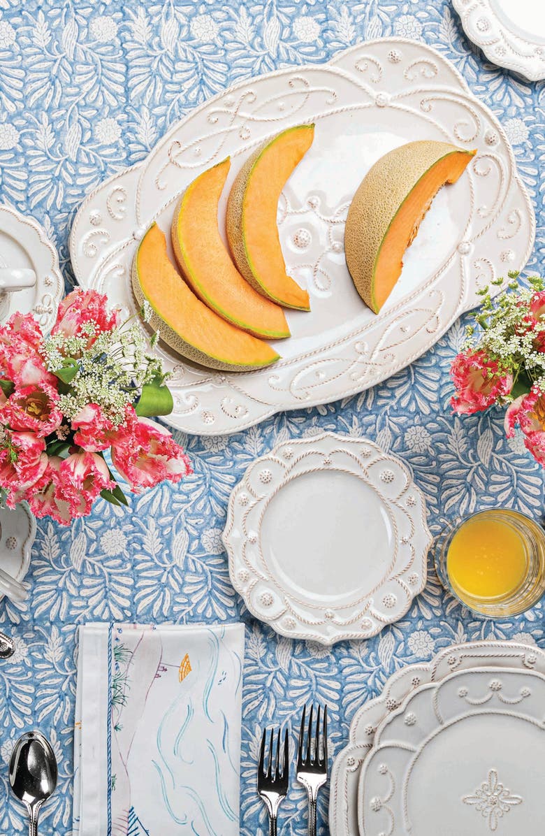 Juliska Jardins du Monde Ceramic Platter, Alternate, color, Whitewash