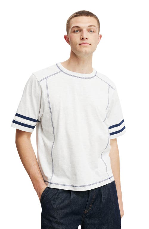 Cotton On Cropped Fit Panel T-shirt In Athletic Marle