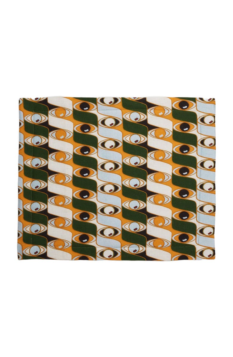 La DoubleJ Placemats Set Of 2 (35X45) Third Eye Yellow, Alternate, color, Third Eye Yellow