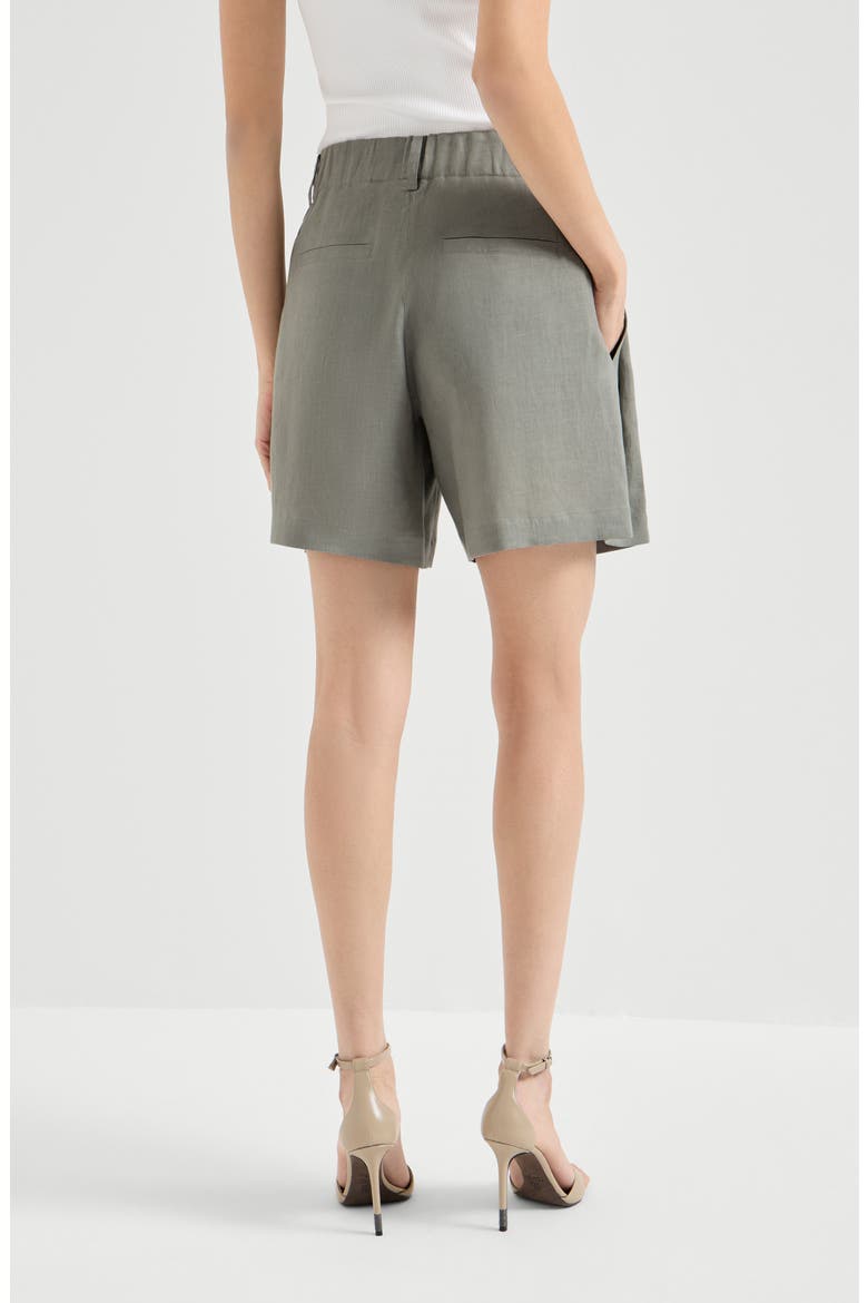 Linen shorts, Alternate, color, Khaki