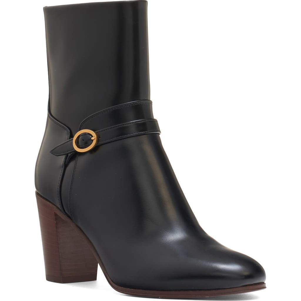 Valentino Leather Pattie Heeled Ankle Boots 75