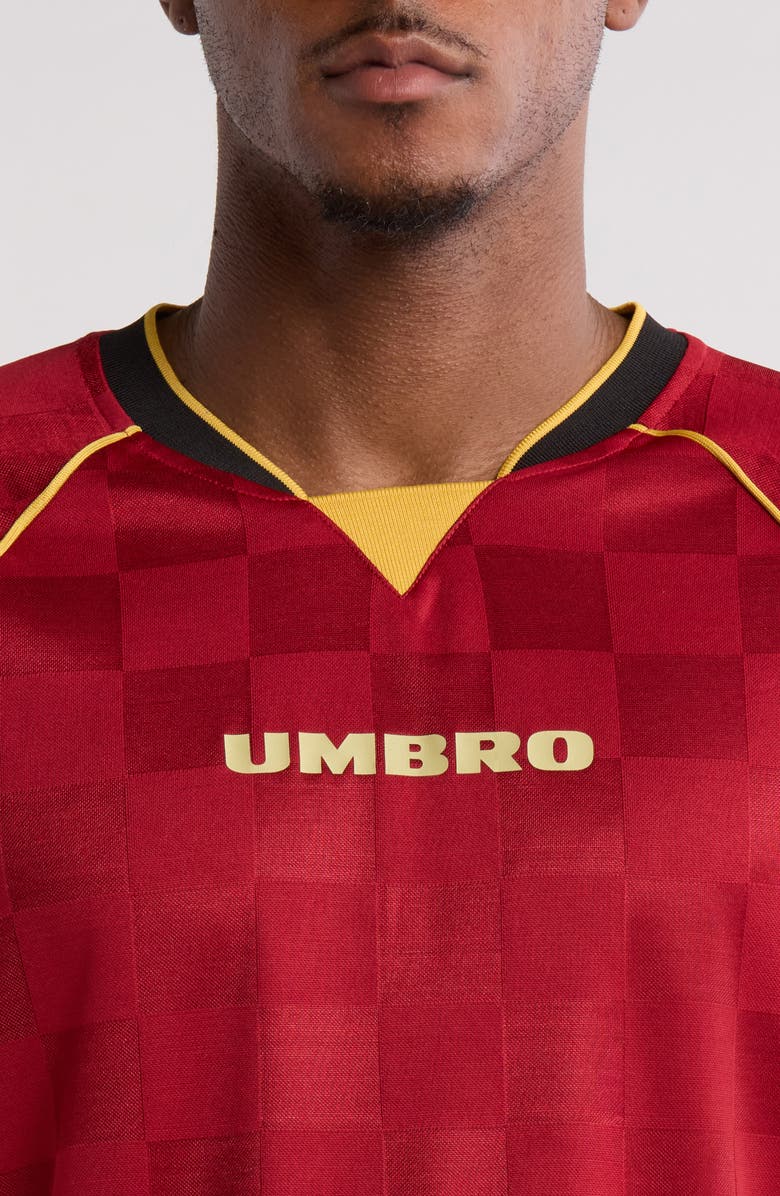 Umbro Raglan Sleeve Football Jersey, Alternate, color, Red Dahlia