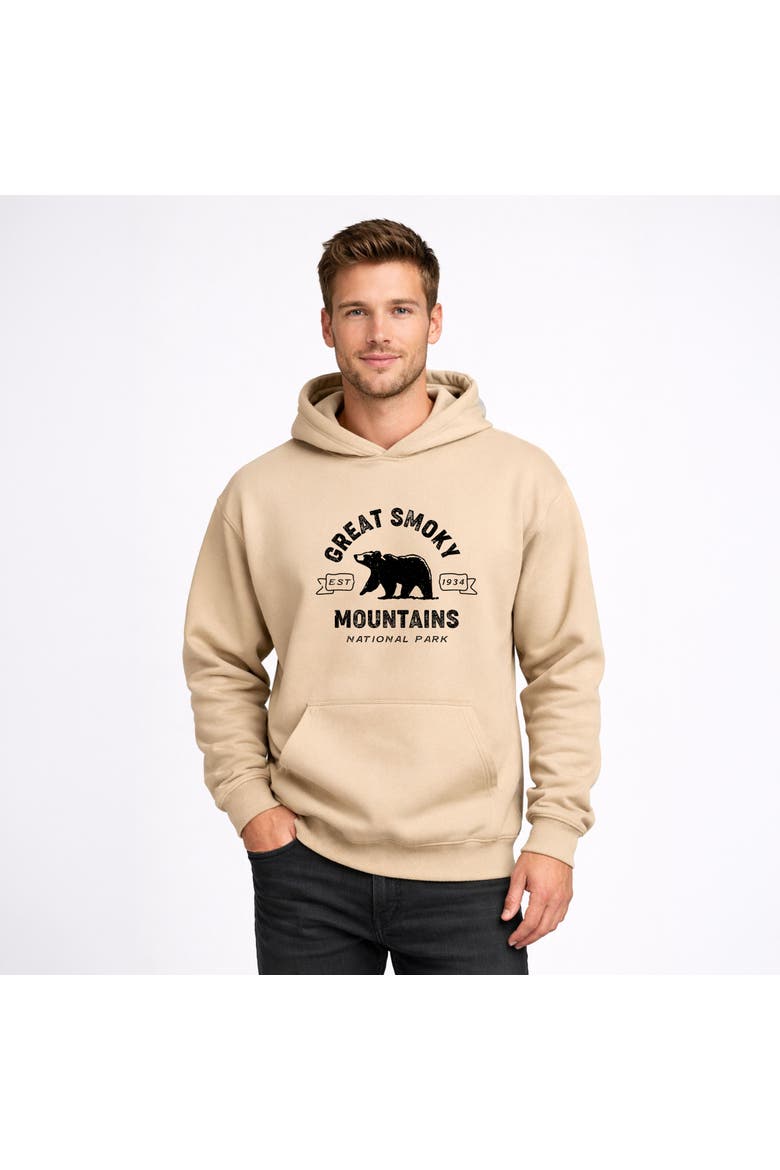 Vintage Great Smoky Mountains National Park Graphic Hoodie, Main, color, Dust
