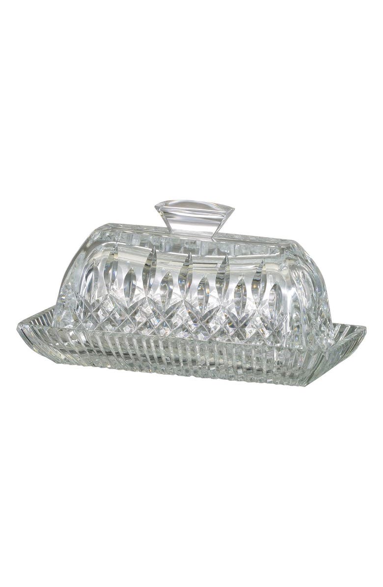Waterford 'Lismore' Lead Crystal Butter Dish, Main, color, 