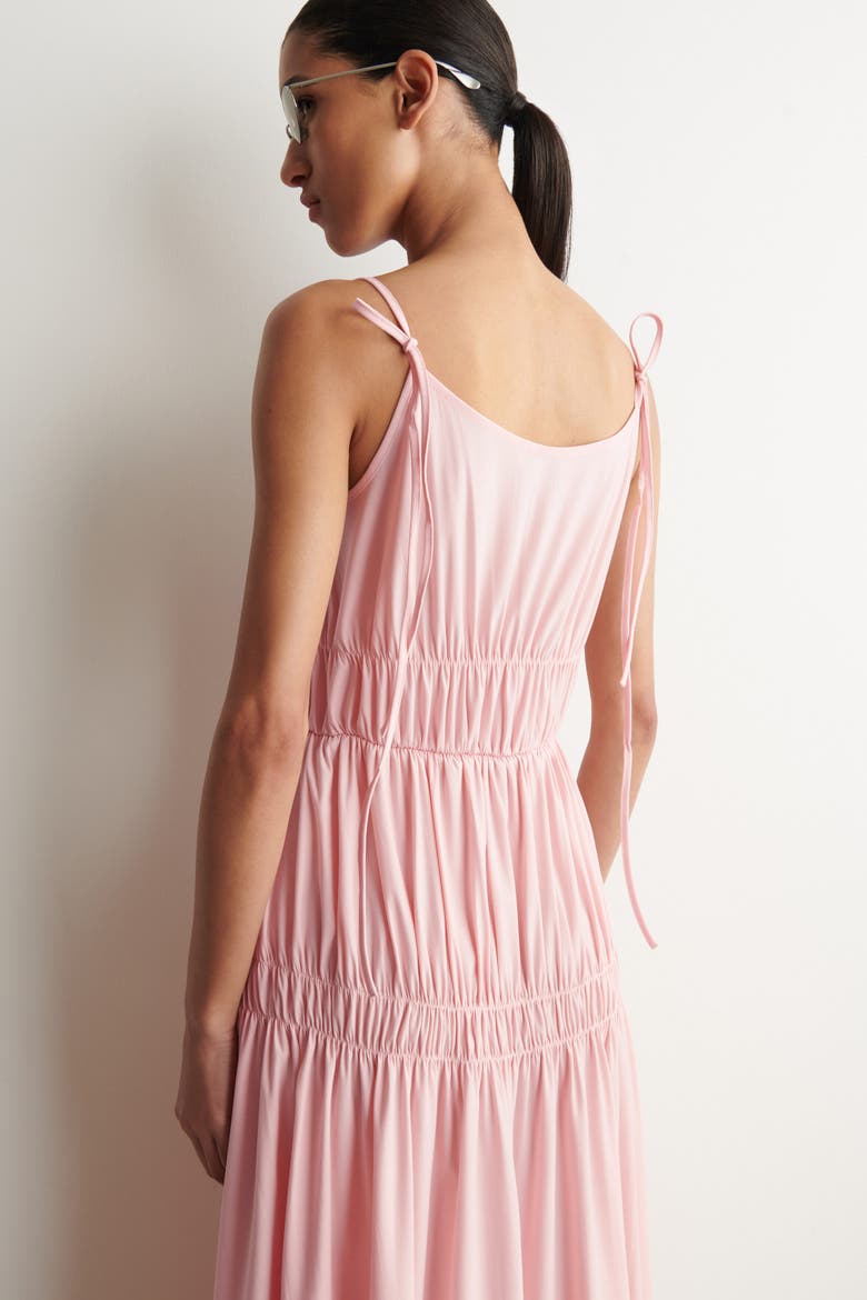 Gathered Jersey Midi Dress, Alternate, color, PINK