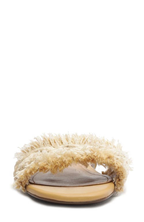 Schutz Adelia Crochet Frayed Slide Sandals