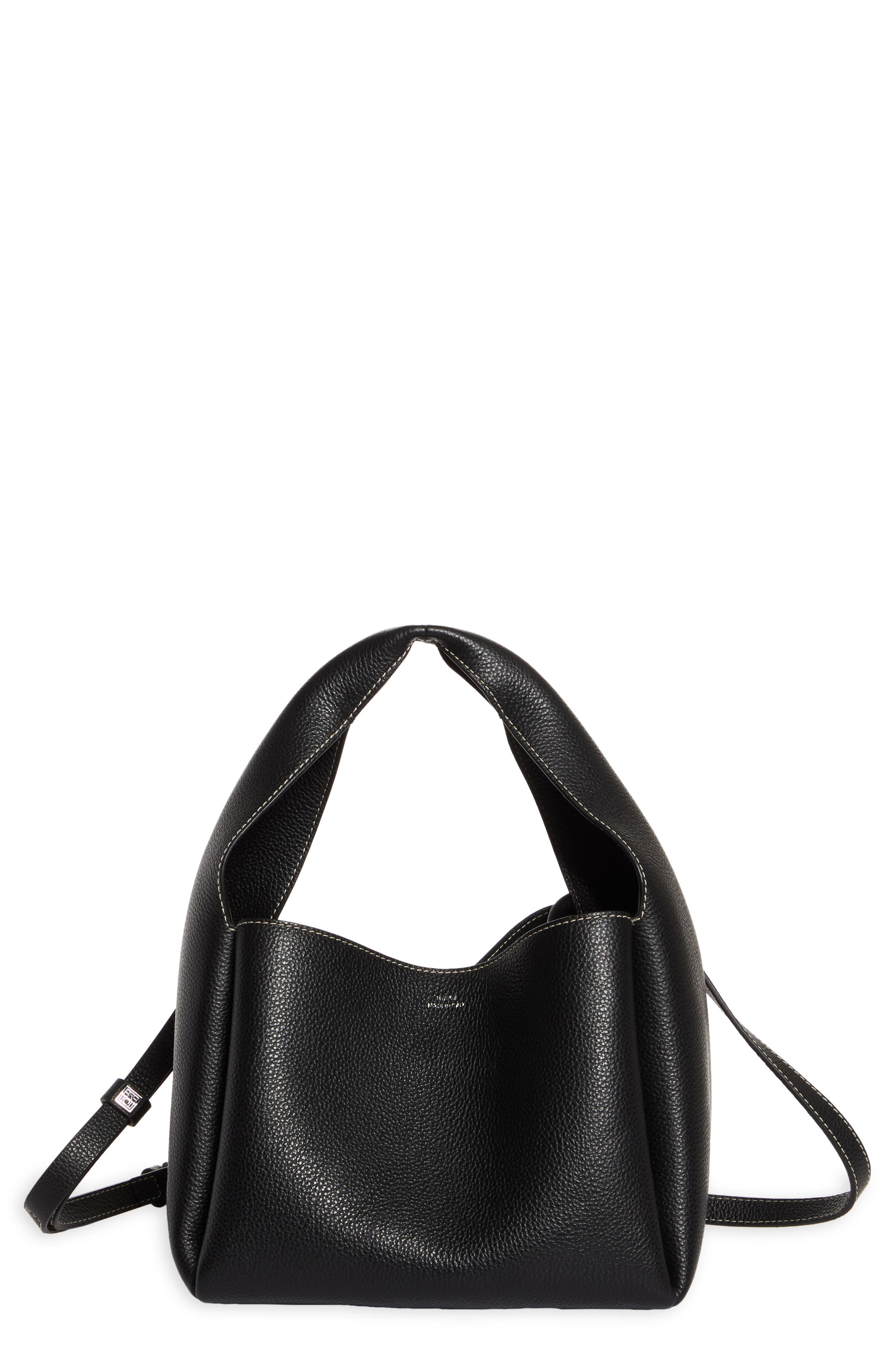 TOTEME Leather Bucket Bag, Main, color, 