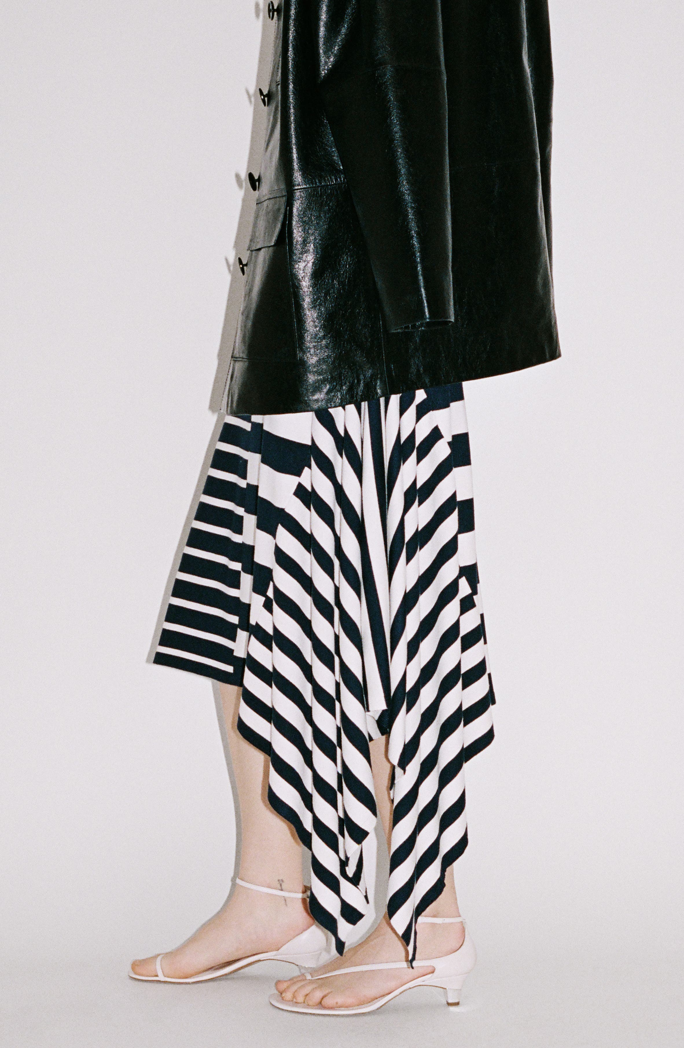 MANGO Ankle Strap Kitten Heel Sandal, Alternate, color, Ecru