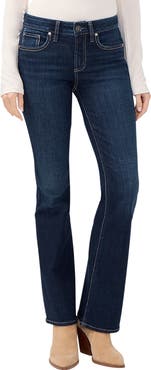 Silver Jeans Co. Suki Curvy Mid Rise Slim Bootcut Jeans