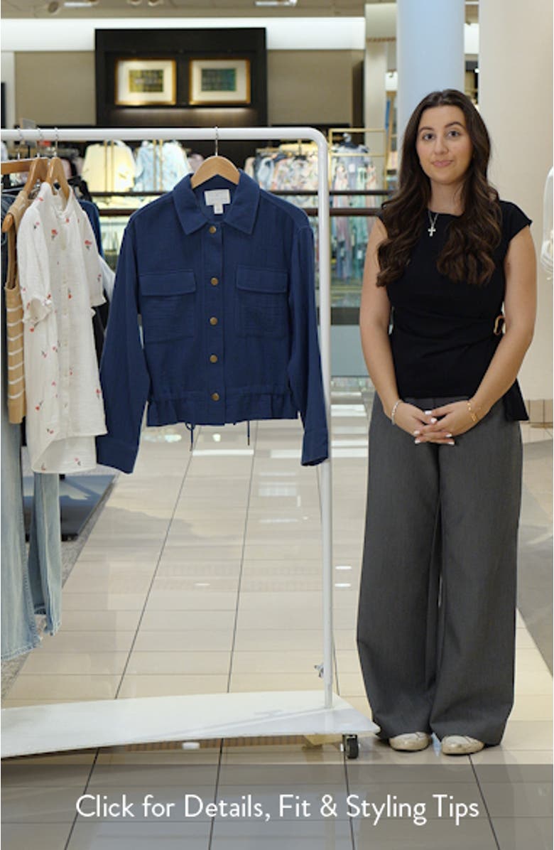 Cotton Gauze Utility Jacket, sales video thumbnail
