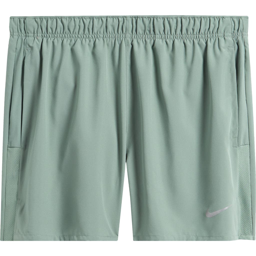 Nike Dri-fit Challenger 5-inch Brief Lined Shorts In Green