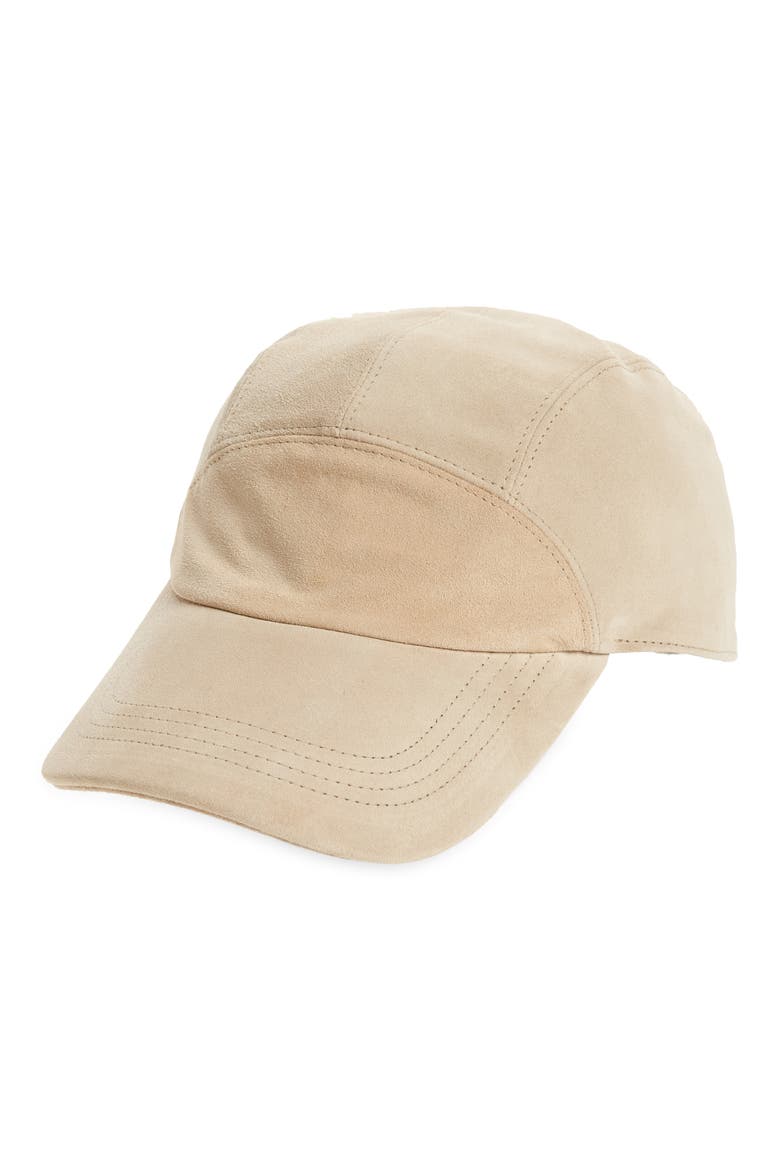 Suede Baseball Cap, Main, color, SAND