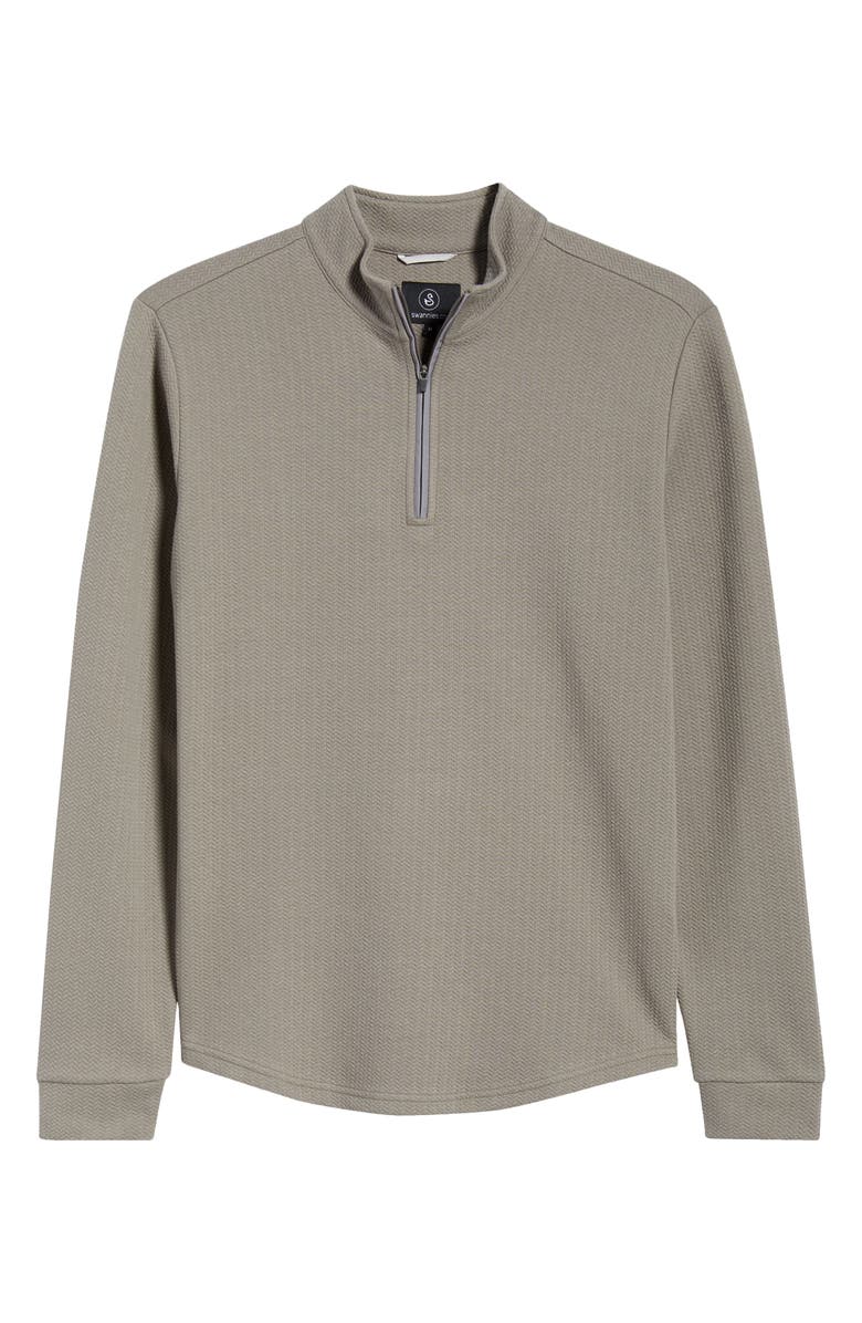Swannies Luke Cotton Blend Performance Quarter Zip Pullover, Alternate, color, Driftwood