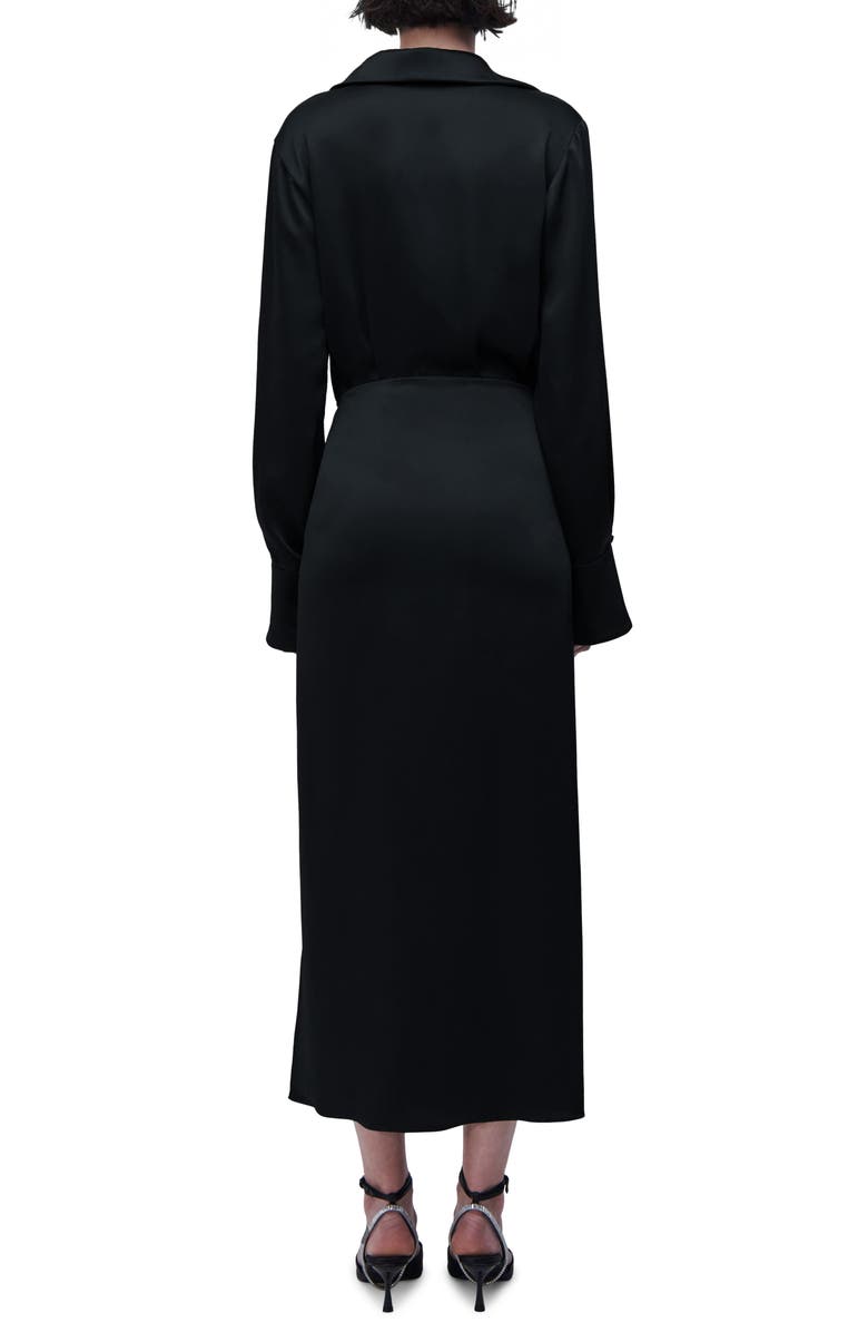 Simkhai Samba Tie Waist Long Sleeve Satin Maxi Dress, Alternate, color,