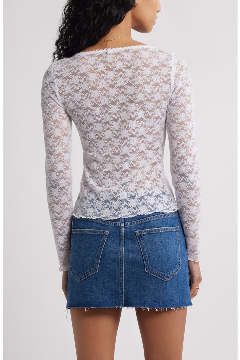 Pretty Lace Top, Alternate, color, WHITE