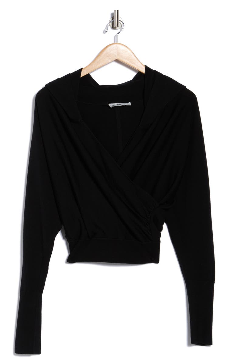 Simkhai Riley Merino Wool Surplice Hoodie, Alternate, color, 