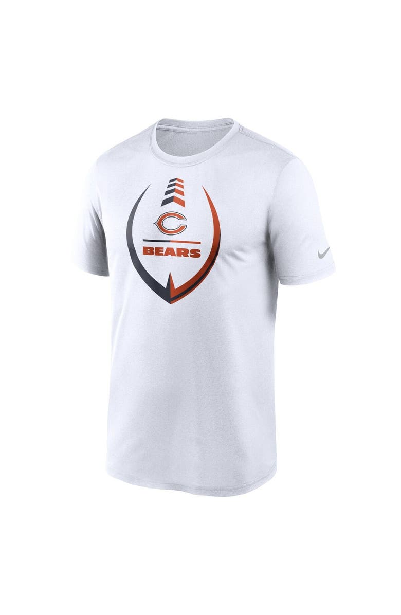 Nike Men's Nike White Chicago Bears Icon Legend Performance T-Shirt, Alternate, color, White