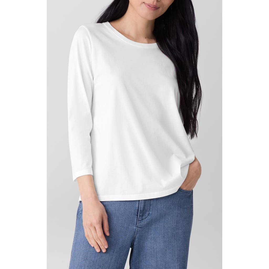 Eileen Fisher Organic Cotton Top In White