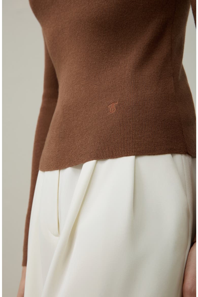 Essential Cashmere Blend Top, Alternate, color, Henna