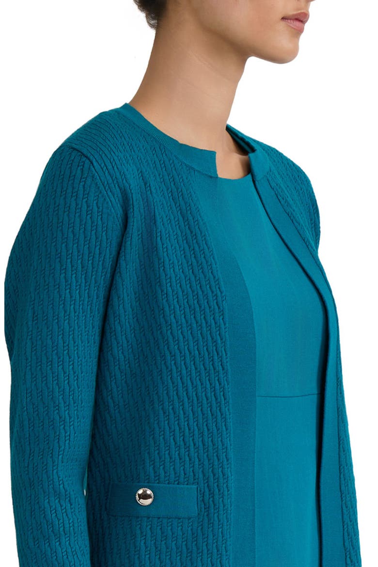 Kissing Front Cardigan, Alternate, color, BOTTLE TEAL