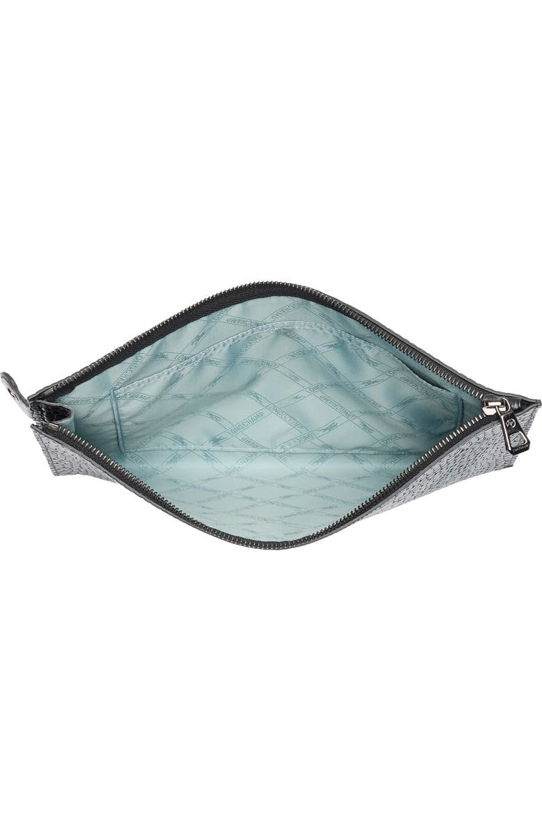 Longchamp Le Pliage Croc Embossed Leather Wristlet, Alternate, color, Butterfly
