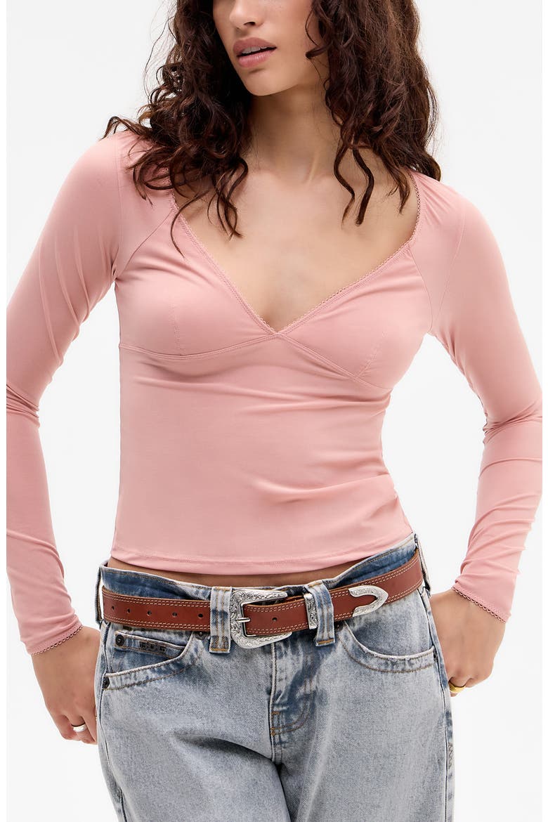 Je T’Aime Long Sleeve Top, Main, color, PINK