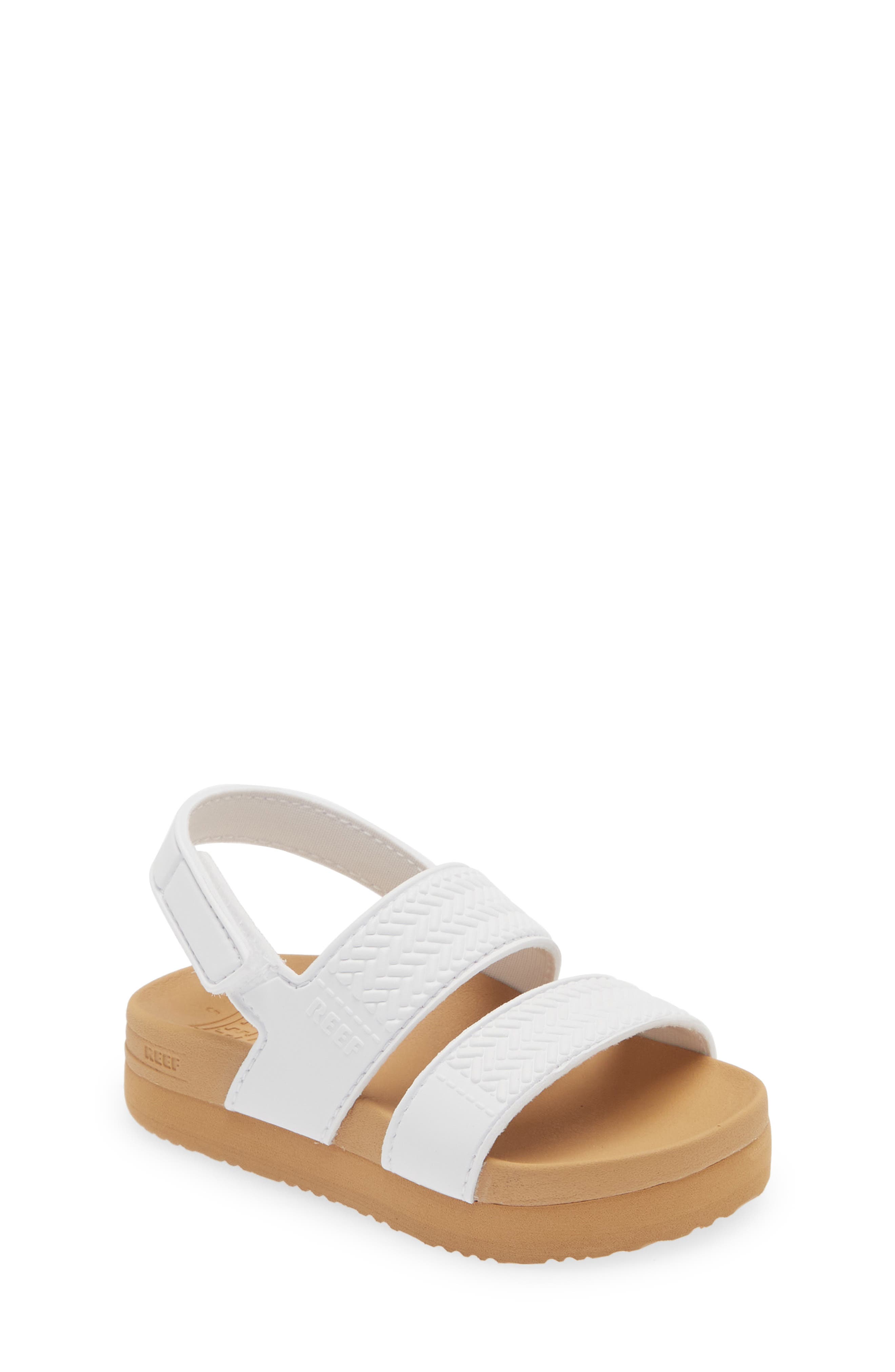 Reef Kids' Water Vista Slingback Sandal, Main, color, White/Tan